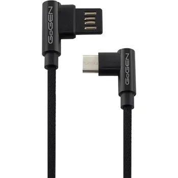Náhradní díl pro mobilní telefon Kabel GoGEN USB/USB-C, 1m, oboustraný, opletený - černý