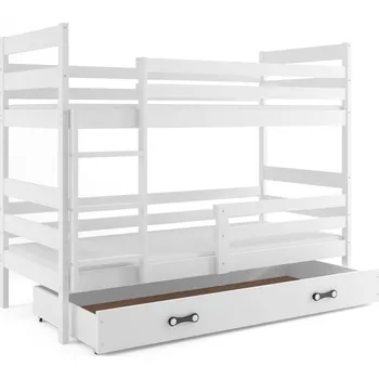 BMS GROUP Patrová postel ERYK 80x190 cm, bílá/bílá (Volba matrace: Pěnová matrace)