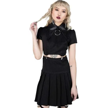 Dámské šaty šaty dámské KILLSTAR - Darita Suspender - Pinstripe - L