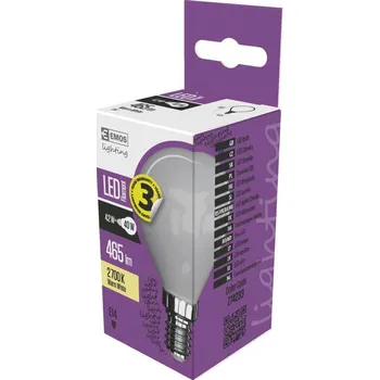 Žárovka EMOS LED žárovka Filament Mini Globe mléčná 4,2W E14 teplá bílá Z74233