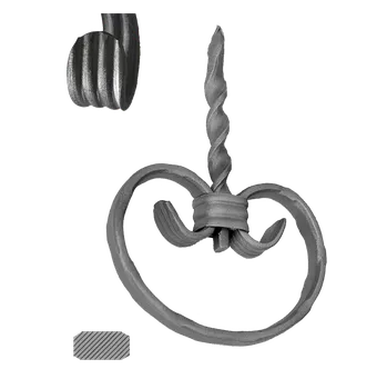 Zábradlí Prvek 12 x 6 mm, 170 x 120 mm, zdobený