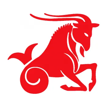 Samolepící dekorace SAMOLEPKA Kozoroh 004 pravá (10 - červená) NA AUTO, NÁLEPKA, FÓLIE, POLEP, TUNING, VLASTNÍ TEXT, TISK, AUTOSAMOLEPKY.cz, POLEPY, OBRÁZEK, LOGO, SAMOLEPKY