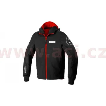 Moto bunda mikina HOODIE ARMOR EVO, SPIDI (černá/červená) M