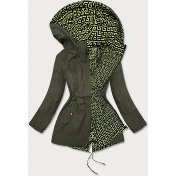 Dámská bunda Khaki/limetková dámská bunda parka 2 v 1 (W702BIG) odstíny zelené 50