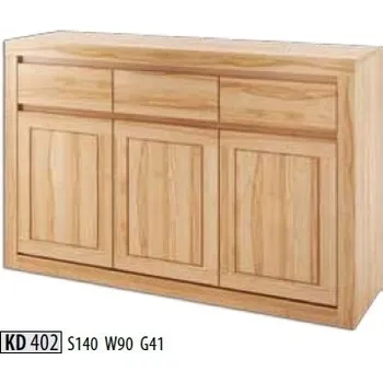 Komoda Drewmax Komoda KD402 masiv buk (Barva dřeva: Buk přírodní)