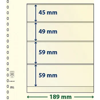 Albové listy Lindner - 4 kapsy (45, 49, 59 a 59 mm) - SET 10 ks