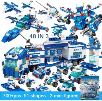 ostatní stavebnice Čína Policejní stavebnice SWAT, velká a malá sada Varianta: 700+ dílků, pytel