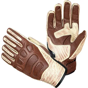 Moto rukavice W-tec Kožené moto rukavice Retro Gloves (Velikost: XXL, Barva: hnědo-béžová)