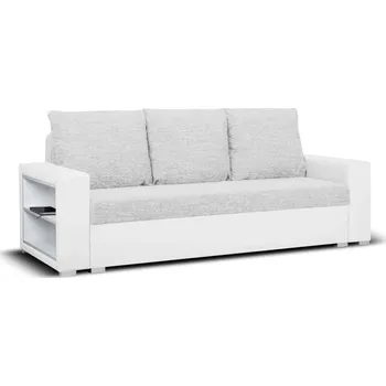 Pohovka Eoshop Rozkládací pohovka Milo 2 s policí, berlin 10-bílá (barva potahu)