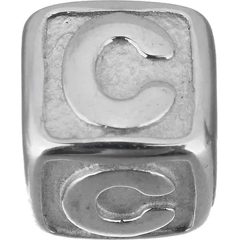 Přívěsek Šperky4U Navlékací ocelový přívěsek korálek - písmeno - K0011-C