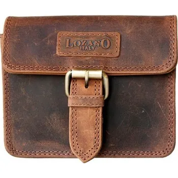 Ledvinka Kožená taštička Lozano na pásek z pevné kůže s látkovou podšívkou