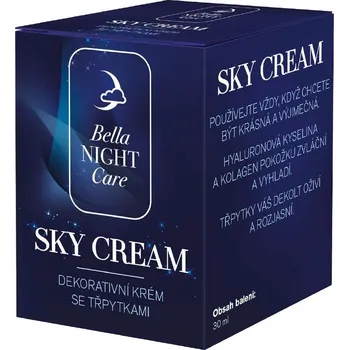 Pleťový krém Recenze Bella Night Care Sky Cream se třpytkami 30 ml