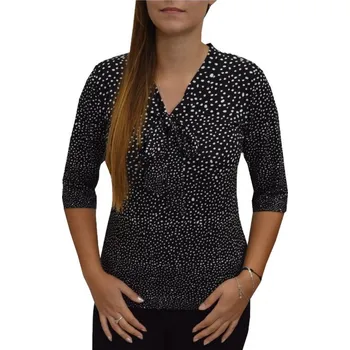 Dámská halenka Sabatti Halenka Sabatti černá s puntíky a vazačkou Velikosti Sabatti: 54