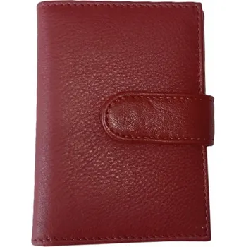 Peněženka Kožené pouzdro na karty a doklady 02-l červená