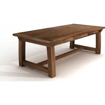 Jídelní stůl HAHNHOLZ Dřevěný dubový stůl se zásuvkami Objednat v délce: 140 cm, šířka: 100 cm, výška: 60 cm