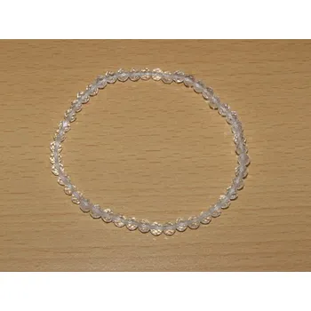 Drahý kámen Křišťál fazetovaný - Náramek - kuličky 4 mm - knk1