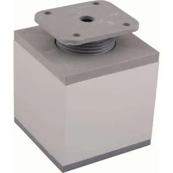 Nábytkové kování Strong Nábytková nožka čtvercová s rektifikací 60 x 60 eloxovaný hliník