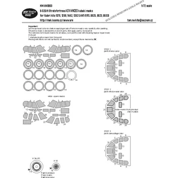Plastikový model 1/72 Mask B-52G/H Stratofortress ADVANCED (ITAL)