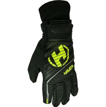 Cyklistické rukavice HAVEN Cyklistické rukavice dlouhoprsté - DEMO SEVERE - černá/zelená L