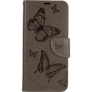 Pouzdro na mobilní telefon Pouzdro Samsung A22 knížkové Butterfly šedé (kryt neboli obal na Samsung A22)