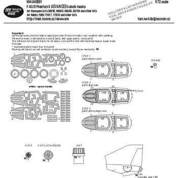 Plastikový model 1/72 Mask F-4C/D Phantom II ADVANCED (HAS)