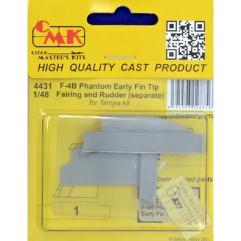 Plastikový model 1/48 F-4B Phatnom Early Fin Tip Fairing & Rudder