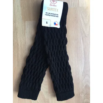 Cyklistické návleky SURTEX vlněné návleky 95% Merino dětské S Barva: černá