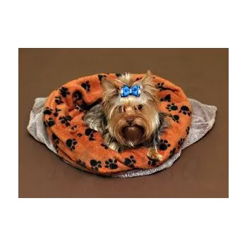 Pelíšek pro psa Marysa spací pytel XL 60 x 75 cm 3 v 1 barva 3 hnědá sv.melír tm.tlapky doprodej