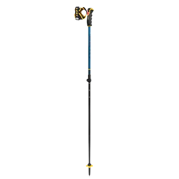 Sjezdové lyžování LEKI SPITFIRE VARIO 3D skialpové hole denimblue-aegeanblue-mustardyellow 110-140 cm