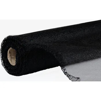Svatební dekorace Organza SNOW 36cm x 9,1m ČERNÁ