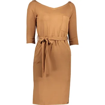 Dámské šaty Dámské šaty NUMOCO A278-3 KARAMEL S