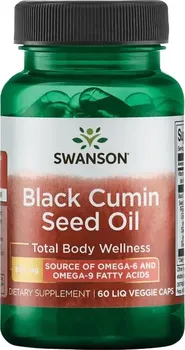 Přírodní produkt Swanson Black Cumin Seed Oil 500 mg 60 cps.