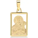 Lillian Vassago Celozlatý obdélníkový přívěsek Madonka LLV22-GP027