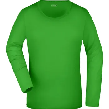 Dámské tričko Dámské triko s dlouhým rukávem JAMES NICHOLSON JN927 LIME GREEN S