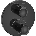 T-1000 - vanová podomítková termostatická baterie, černá lesklá, bez podomítkového tělesa A5A0D09CN0