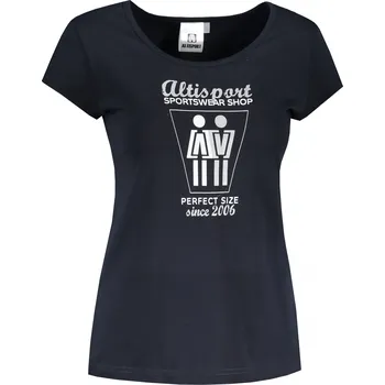 Dámské tričko Dámské triko ALTISPORT ALW049122 NÁMOŘNÍ MODRÁ/STŘÍBRNÁ XS