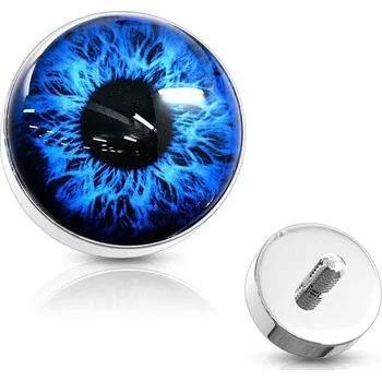 Piercing Microdermal piercing oko - ozdobná část 5 mm (modrá)