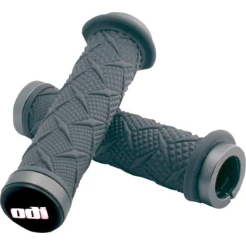 grip ATV gripy ODI GRIPS X-TREME LOCK-ON GRAY SILVER CLAMP - BARVA ČERNÁ - 130 mm tvrdost medium