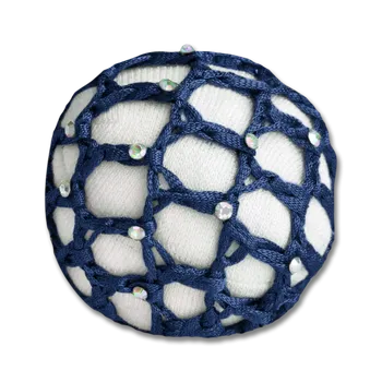 Síťka do vlasů s kamínky - modrá