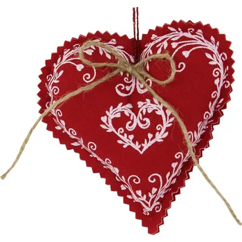 Srdce závěsné dekorační - 11x11cm Srdce - dekorace: Varianta 03