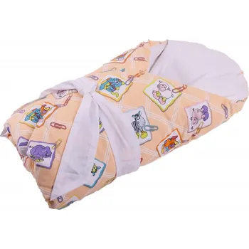 Zavinovačka JAN peří Péřová zavinovačka "Dráček" 80x80 cm - sponky meruňkové - Péřová zavinovačka "Dráček" 80x80 cm - sponky meruňkové vnitřek + potah