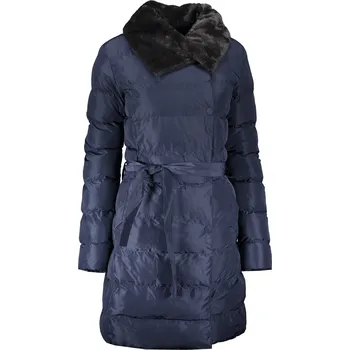 Dámský kabát Dámský zimní kabát KIXMI KELSIE TMAVĚ MODRÁ XXL