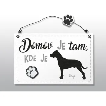 Gadget Nekupto Dekorace cedule se psem Doga