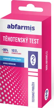 Diagnostický test Abfarmis Těhotenský test 10 mIU/ml testovací proužek 2 ks