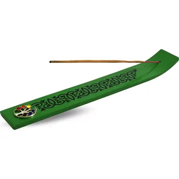 Vonná tyčinka Mani Bhadra Mani Bhadra Stojánek na vonné tyčinky Strom života dřevěný, 26 x 4 cm