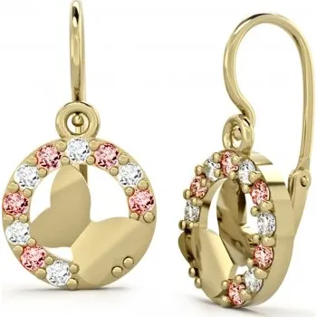 Šperk Couple, Dětské náušnice Mari, žluté zlato se zirkony, 585-66-3-0361.0Z00.0.00.108.14