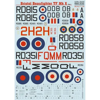 Plastikový model 1/72 Bristol Beaufighter TF Mk.X Pt.1 (wet decals)