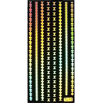 Samolepky zdobící proužky - holografické TL12