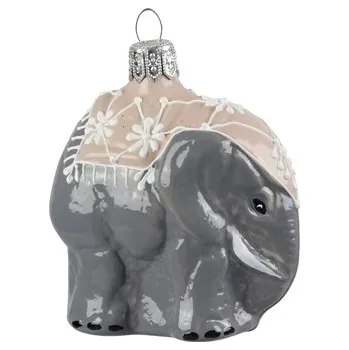 Vánoční ozdoba Orientální slon šedý