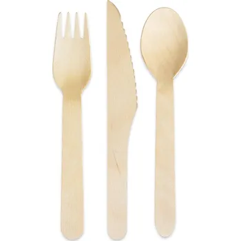 Karnevalový kostým Sada dřevěných příborů - 6 kusů